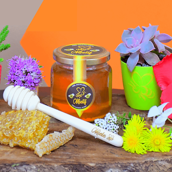 Miel Multifloral de abejas cruda -100% Natural